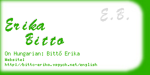 erika bitto business card